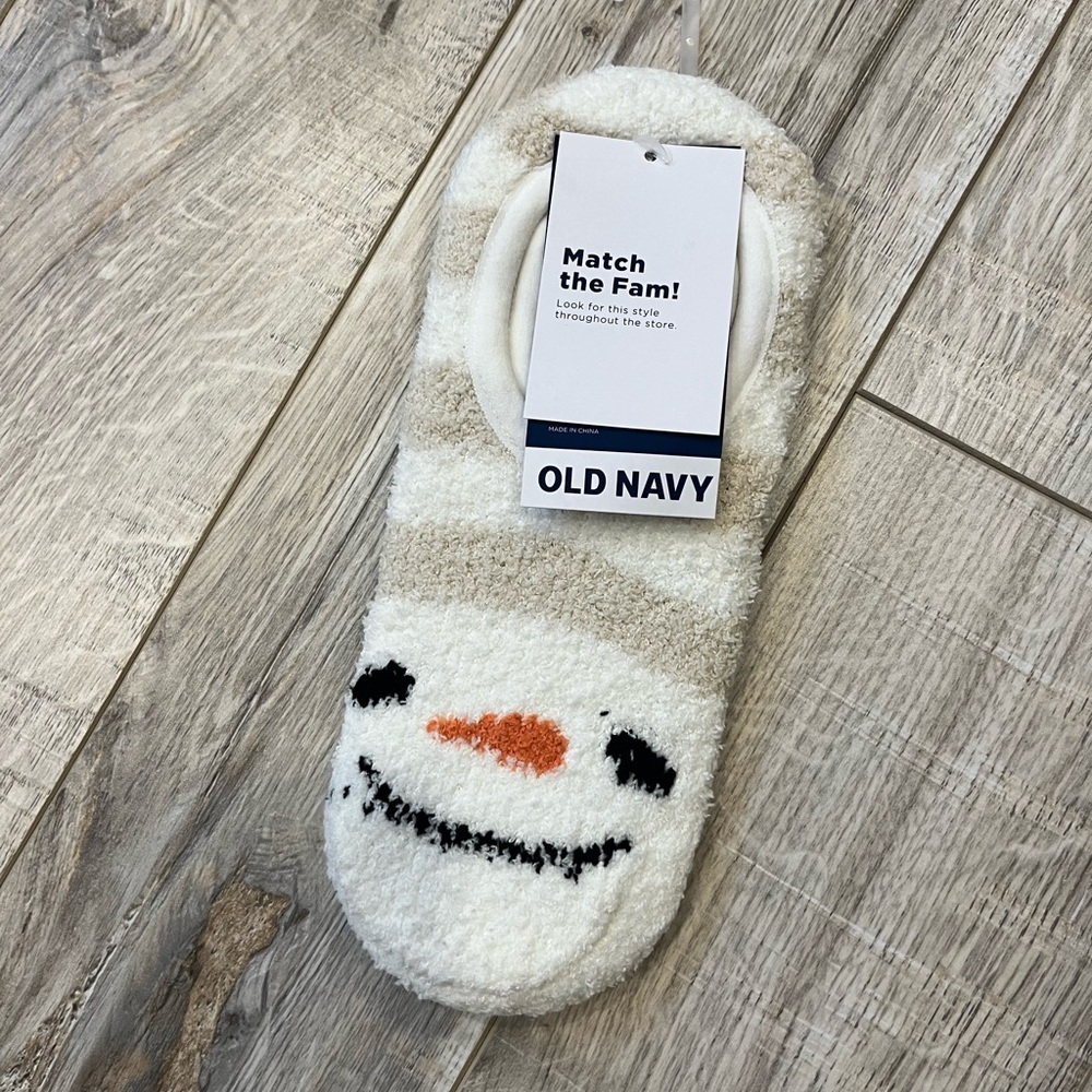 Snowman Cozy Socks With Grips